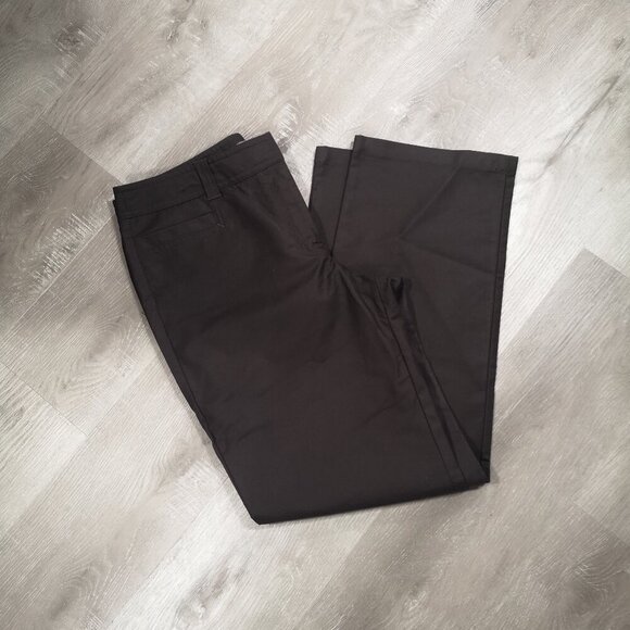Anne Taylor Ladies Size 12 Dark Brown Straight Legs Casual Pants - Picture 8 of 12